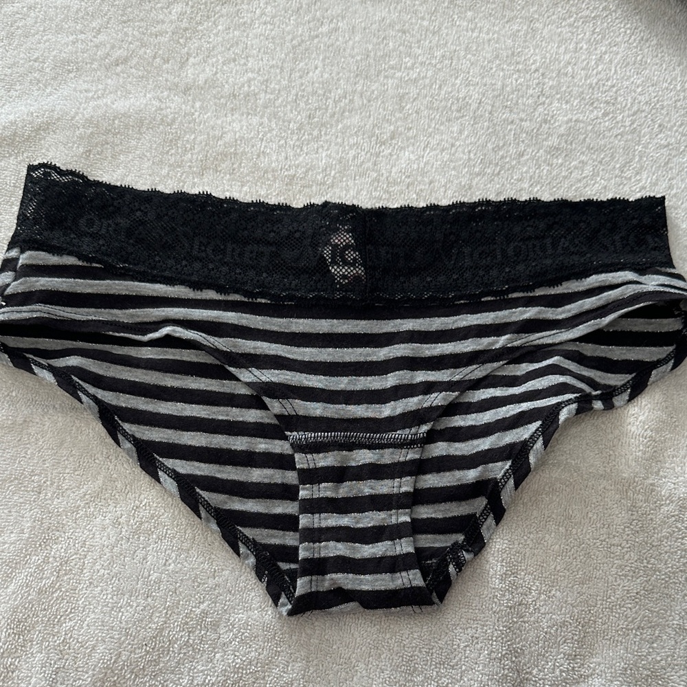 Victoria's Secret Striped Lace Panties